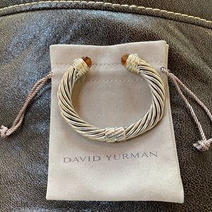 David Yurman 10mm diamond citrine bracelet
